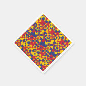 Colombia Vlag Kleurrijk Patroon Servet (Hoek)