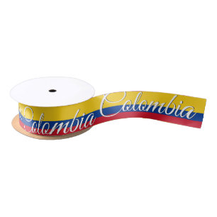 Colombia Vlag Lint, mode / sport, Colombia Satijnen Lint