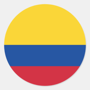 Colombia vlag ronde sticker