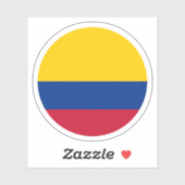 Colombia Vlag Ronde Sticker (Vel)
