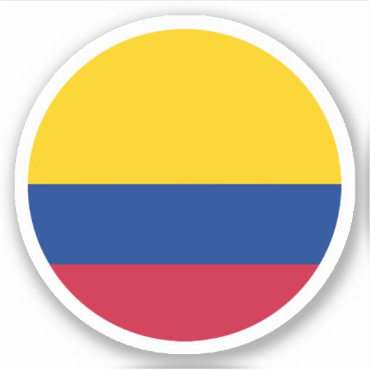 Colombia Vlag Ronde Sticker (Voorkant)