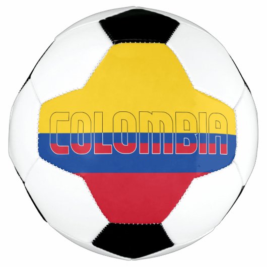 Colombia Vlag Schattig Patriottisch Voetbal (Voorkant)