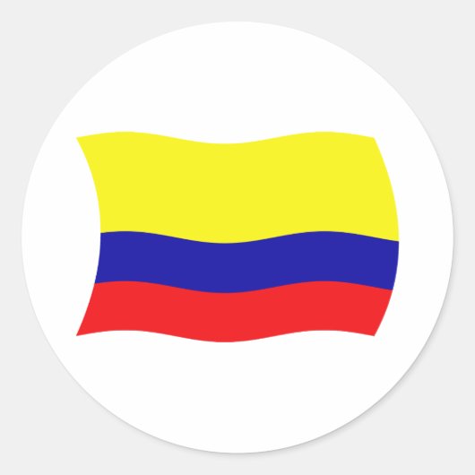 Colombia Vlag Sticker (Voorkant)