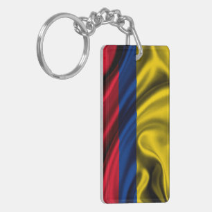 Colombia Vlag Stof Sleutelhanger