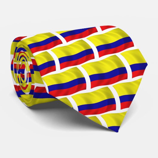 Colombia Vlag Stropdas (Opgerold)