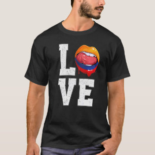 Colombia Vlag Voetbal Fan Love Colombiaans T-shirt