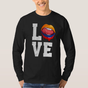 Colombia Vlag Voetbal Fan Love Colombiaans T-shirt