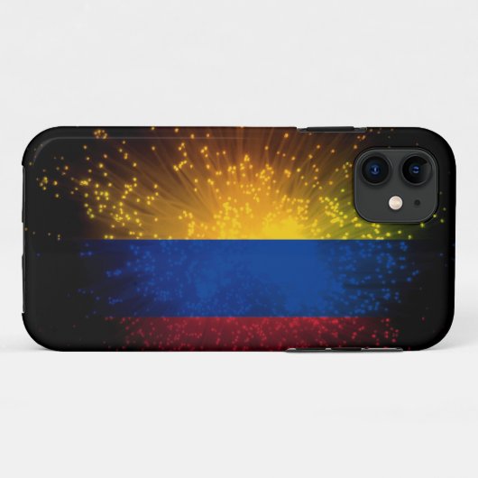 Colombia-vlaggenvuurwerk Case-Mate iPhone Case (Achterkant (horizontaal))
