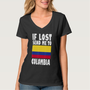 Colombia Vlagontwerp Als verloren stuur me naar C T-shirt