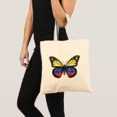 Colombia Vlinder Monarch Vlag Tote Bag (Voorkant (product))