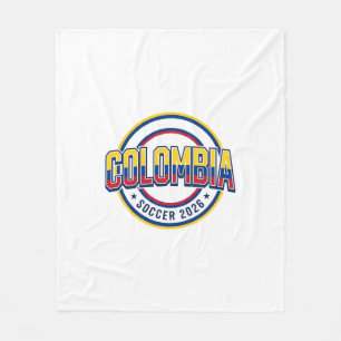 Colombia Voetbal 2026 Voetbal Vet Land Typografie Fleece Deken