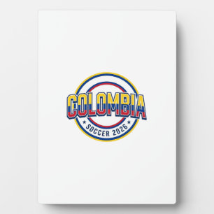 Colombia Voetbal 2026 Voetbal Vet Land Typografie Fotoplaat