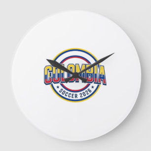 Colombia Voetbal 2026 Voetbal Vet Land Typografie Grote Klok