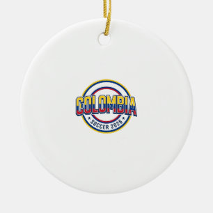 Colombia Voetbal 2026 Voetbal Vet Land Typografie Keramisch Ornament
