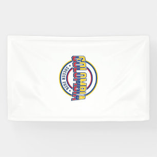 Colombia Voetbal 2026 Voetbal Vet Land Typografie Spandoek
