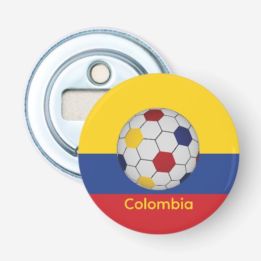 Colombia Voetbal Button Flesopener (Voorkant)