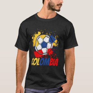 Colombia Voetbal Colombiaanse Vlag Mannen Vrouwen T-shirt