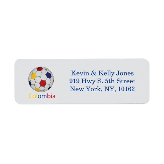 Colombia Voetbal Etiket (Voorkant)
