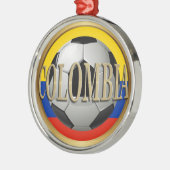 Colombia Voetbal Kerst Metalen Ornament (Links)