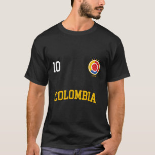 Colombia Voetbal No 10 Colombiaanse vlag Camiseta  T-shirt