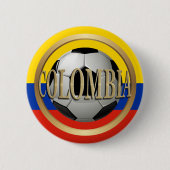 Colombia Voetbal Ronde Button 5,7 Cm (Voorkant)