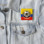 Colombia Voetbal Vierkante Button 5,1 Cm (In situ)