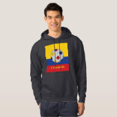 Colombia Voetbalposter Hoodie (Voorkant volledig)