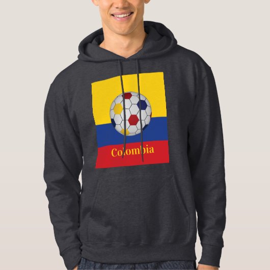 Colombia Voetbalposter Hoodie (Voorkant)