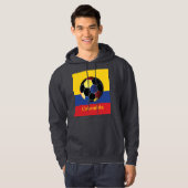 Colombia Voetbalposter Hoodie (Voorkant volledig)