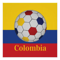 Colombia Voetbalposter