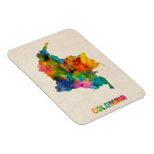 Colombia Waterverf Map Magneet (Rechterzijde)