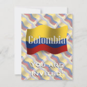 Colombia Waving Flag Kaart (Voorkant)