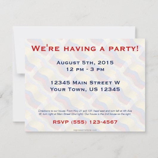 Colombia Waving Flag Kaart (Achterkant)