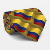 Colombia Waving Flag Stropdas (Opgerold)
