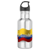 Colombia Waving Flag Waterfles (Voorkant)