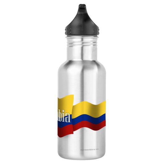 Colombia Waving Flag Waterfles (Rechts)