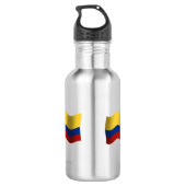 Colombia Waving Flag Waterfles (Achterkant)