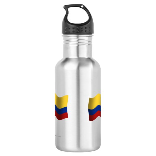 Colombia Waving Flag Waterfles (Achterkant)