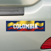 Colombia Waving Vlag Bumpersticker (Op auto)