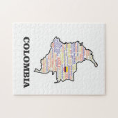 COLOMBIA WORD COLLAGE LEGPUZZEL (Horizontaal)