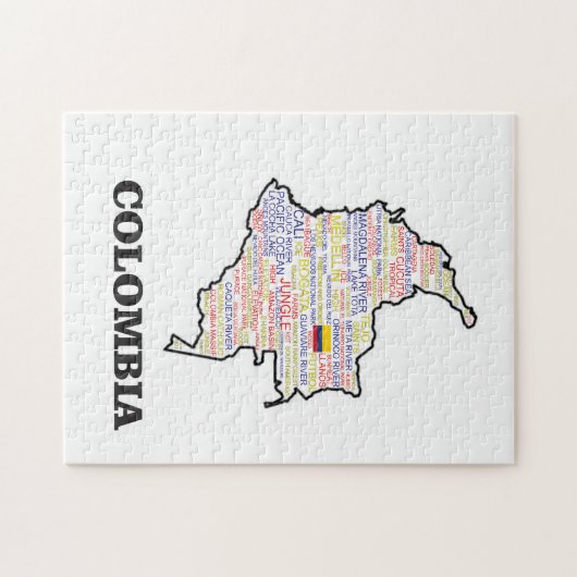 COLOMBIA WORD COLLAGE LEGPUZZEL (Horizontaal)