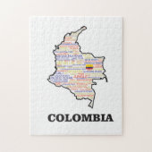 COLOMBIA WORD COLLAGE LEGPUZZEL (Verticaal)