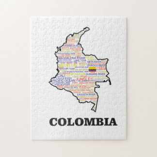 COLOMBIA WORD COLLAGE LEGPUZZEL