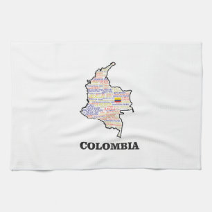 COLOMBIA WORD COLLAGE THEEDOEK