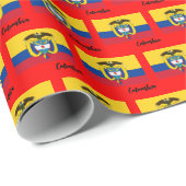 Colombia Wrapping Paper, Colombiaanse vlag Red Cadeaupapier (Rol Hoek)