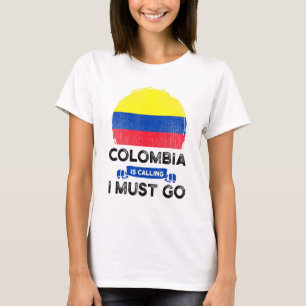 Colombia zegt dat ik de Colombiaanse vlag Heri moe T-shirt