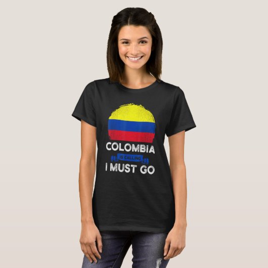 Colombia zegt dat ik de Colombiaanse vlag Heri moe T-shirt (Voorkant volledig)
