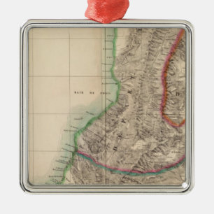 Colombia, Zuid-Amerika 4 Metalen Ornament