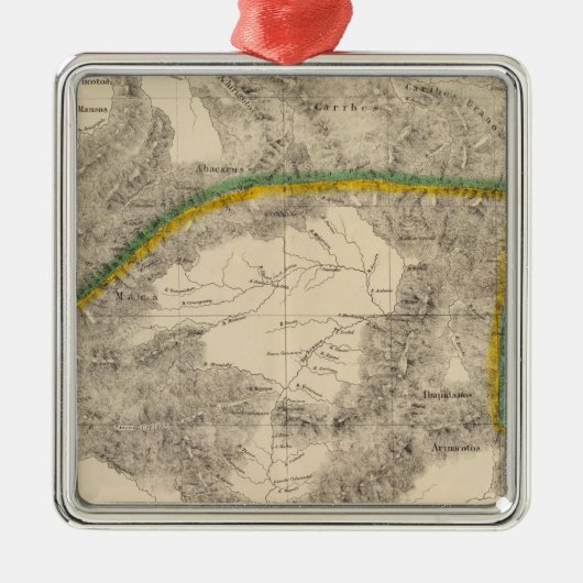 Colombia, Zuid-Amerika 6 Metalen Ornament (Voorkant)