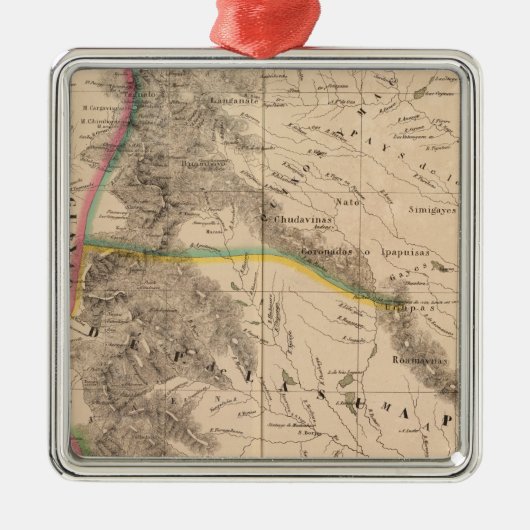 Colombia, Zuid-Amerika 8 Metalen Ornament (Voorkant)